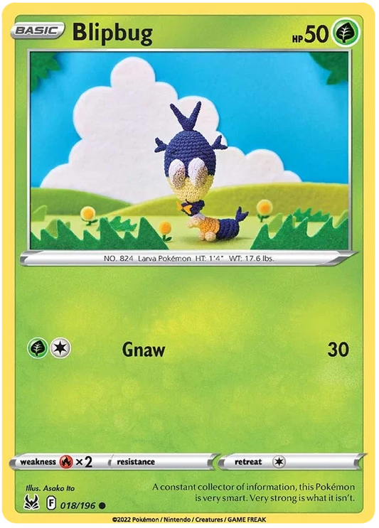 Pokémon Blipbug #018/196 common kaart uit de Lost Origin set
