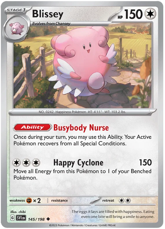 Blissey common kaart #145 uit de Pokémon Scarlet & Violet basisset