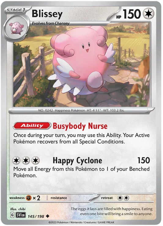 Blissey common kaart #145 uit de Pokémon Scarlet & Violet basisset