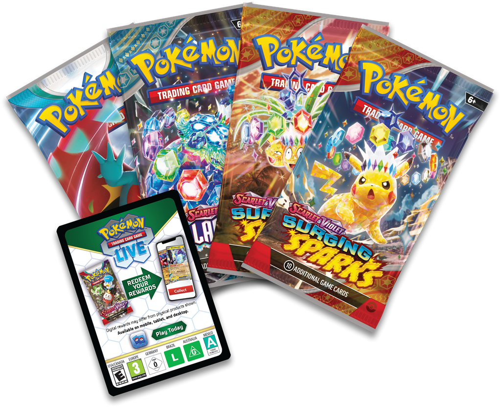 Pokémon Bloodmoon Ursaluna EX Box met promo kaarten van Ursaluna EX, Hoothoot, Noctowl en vier booster packs.