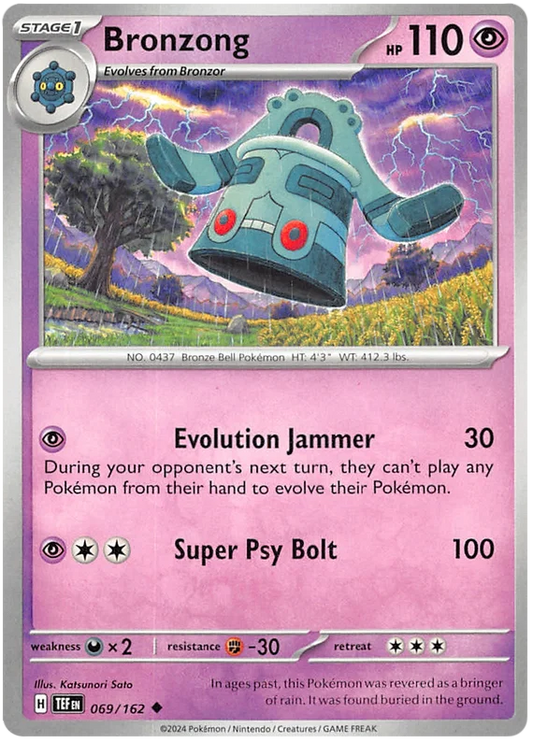 Pokémon Bronzong #069 common kaart uit de Temporal Forces set