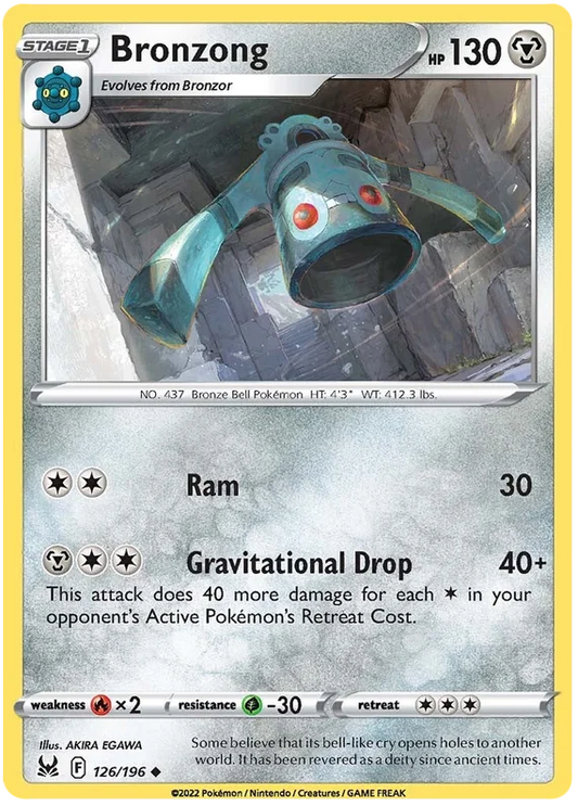 Bronzong #126/196 common kaart uit de Pokémon Lost Origin set