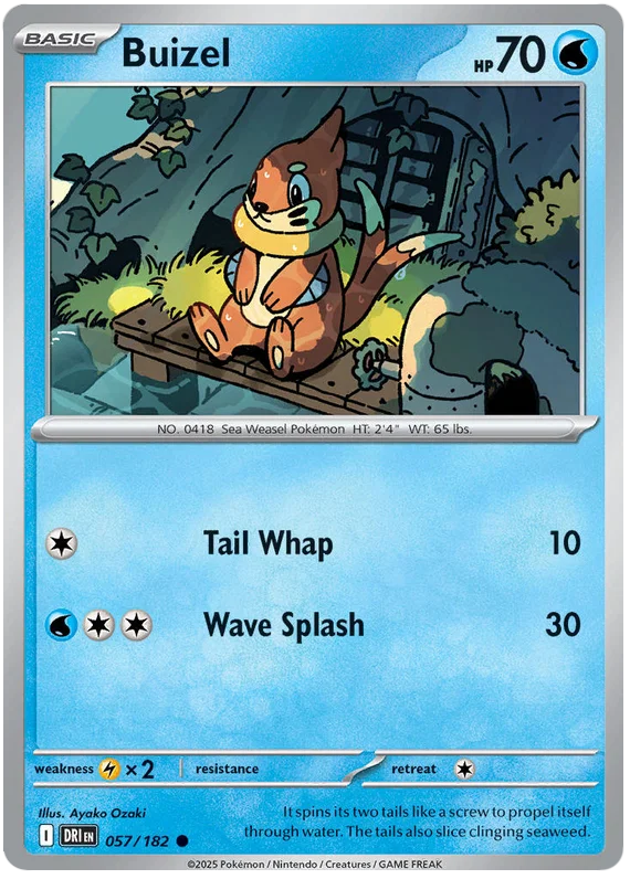 Buizel #057 common Pokémon kaart uit de Destined Rivals set