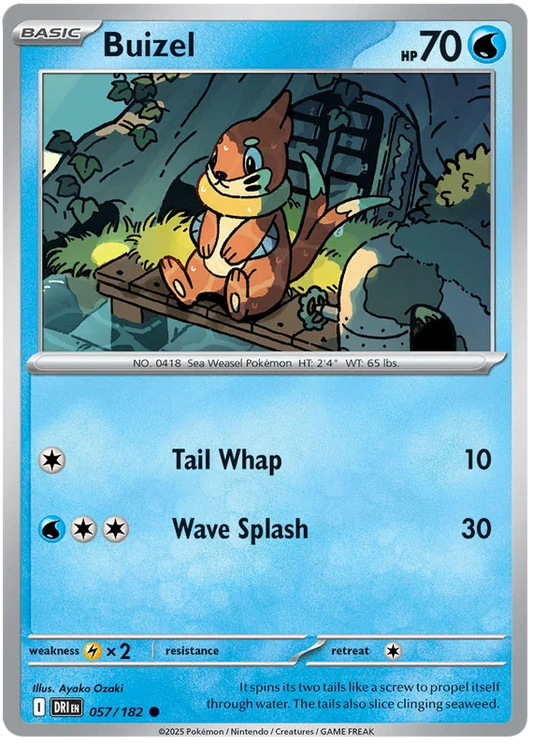 Buizel #057 common Pokémon kaart uit de Destined Rivals set