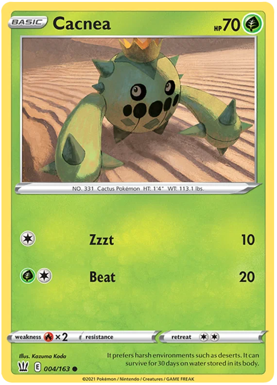 Cacnea common kaart 004/163 uit de Pokémon Battle Styles set