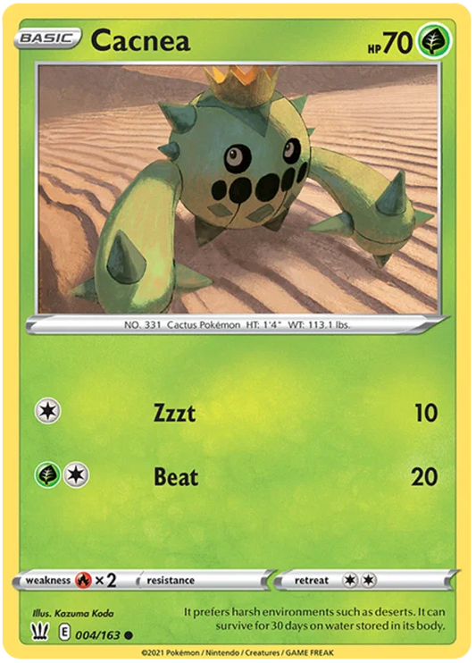 Cacnea common kaart 004/163 uit de Pokémon Battle Styles set