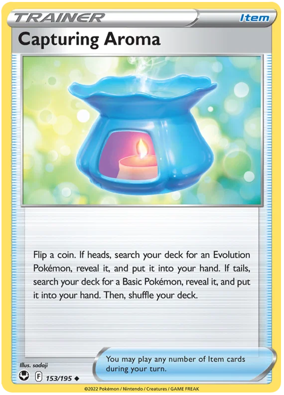 Capturing Aroma common kaart nummer 153 uit de Pokémon Silver Tempest set
