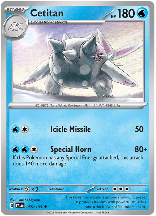 Cetitan common kaart #055 uit de Pokémon Paldea Evolved set