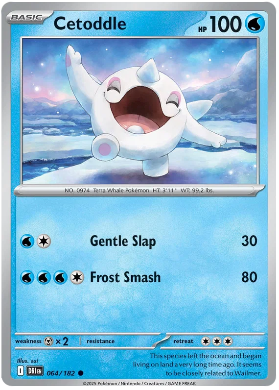 Pokémon Cetoddle #064 common kaart uit de Destined Rivals set