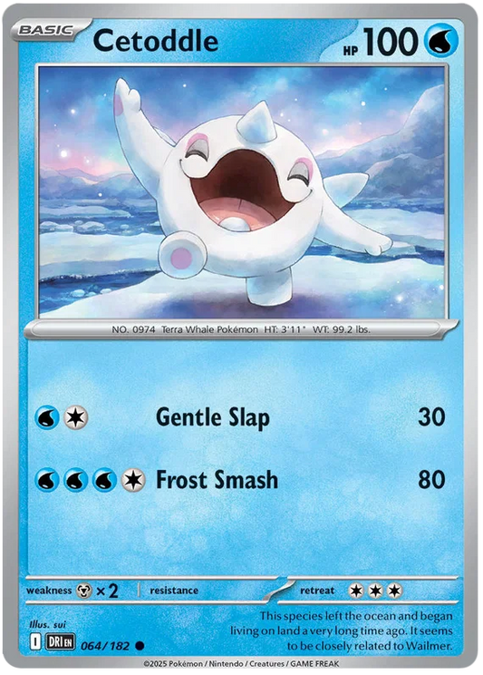 Pokémon Cetoddle #064 common kaart uit de Destined Rivals set