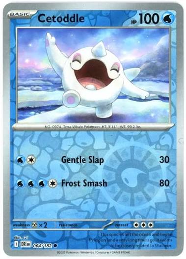 Cetoddle Reverse Holo kaart #064 uit Pokemon Destined Rivals set