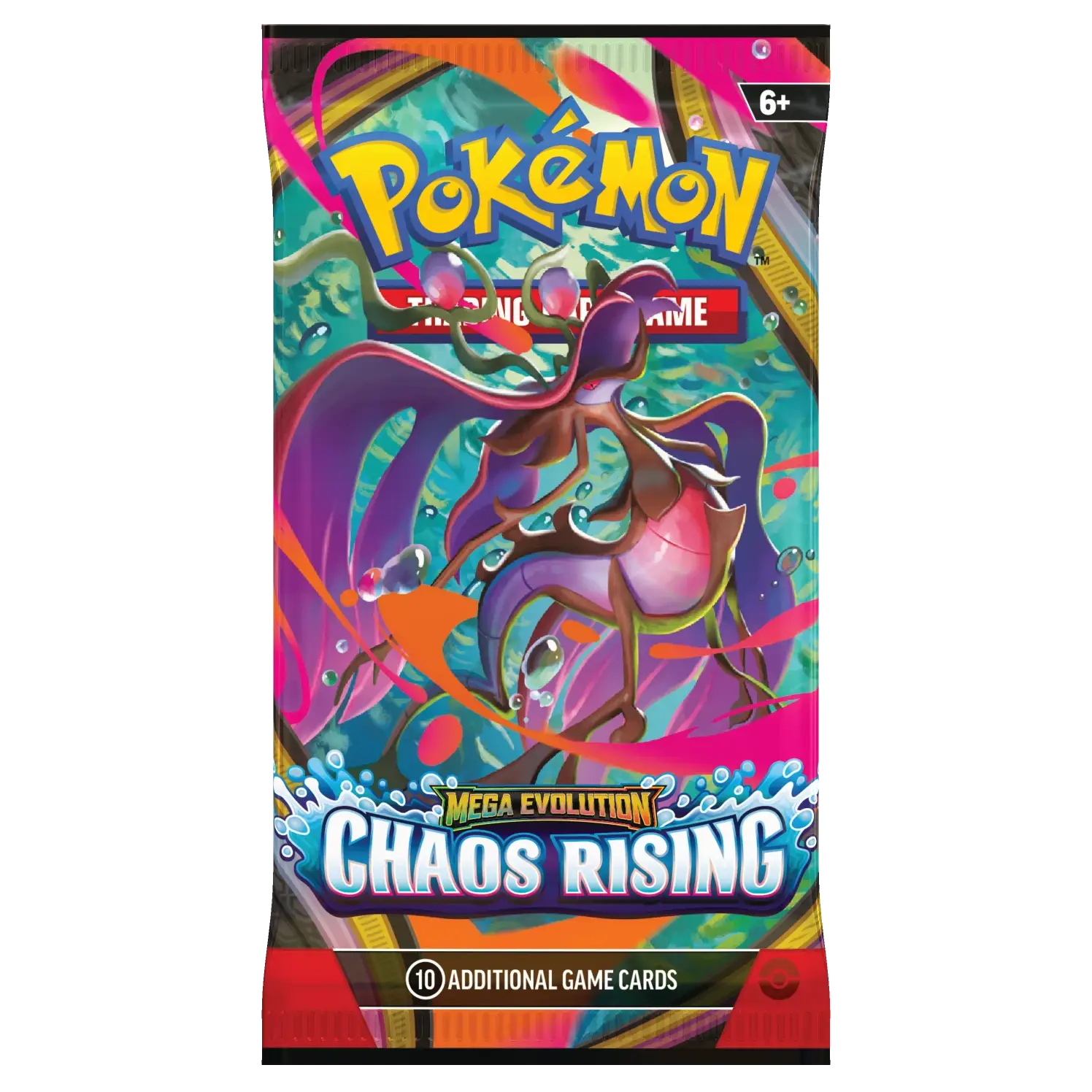 Pokémon TCG Chaos Rising Booster Pack artwork met de eerste variant van de set