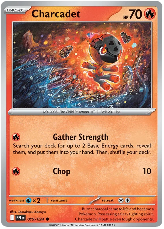 Charcadet common Pokémon kaart #019 uit de set Phantasmal Flames