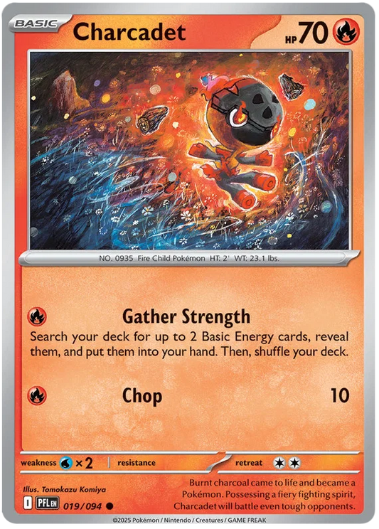 Charcadet common Pokémon kaart #019 uit de set Phantasmal Flames