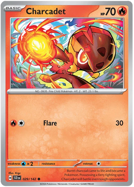 Pokémon Charcadet common kaart #029 uit de Stellar Crown set