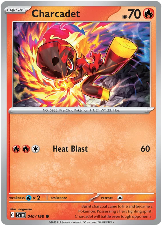 Pokémon Charcadet #040 common kaart uit de Scarlet & Violet base set