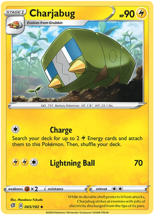 Charjabug #065/192 Common kaart uit de Pokémon Rebel Clash set