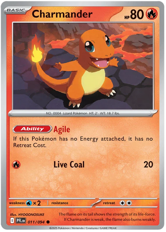 Charmander #011 common kaart uit de Pokémon set Phantasmal Flames