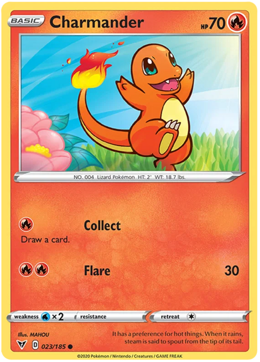 Charmander common kaart 023/185 uit de Pokemon Vivid Voltage set