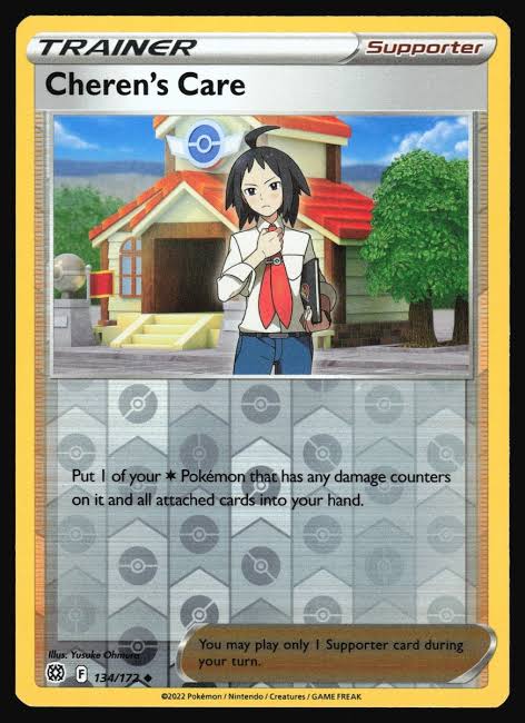 Cheren's Care Reverse Holo Pokémon kaart #134/172 uit Brilliant Stars