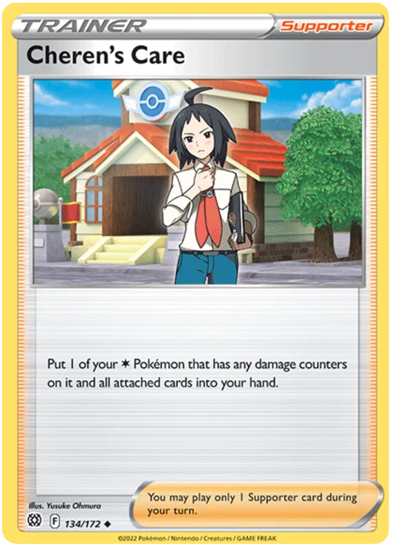 Cheren's Care Trainer Supporter kaart 134/172 uit Pokémon Brilliant Stars