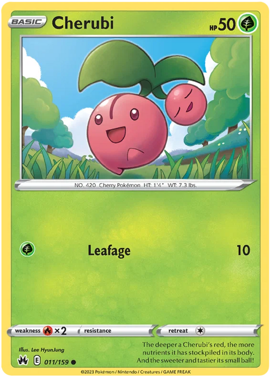 Cherubi common #011 losse Pokémon kaart uit Crown Zenith set