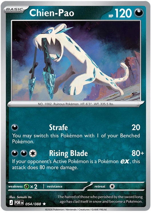 Chien-Pao Holo kaart nummer 054 uit de Perfect Order Pokémon set