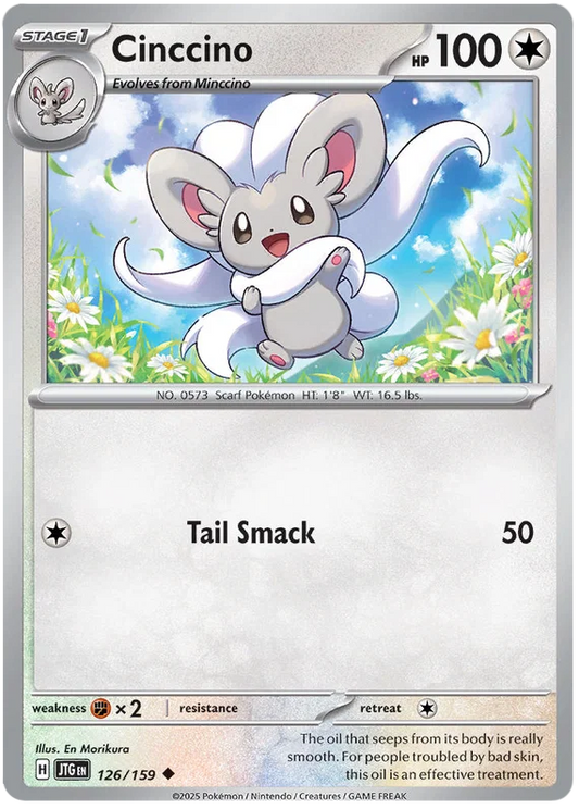 Pokémon Cinccino common kaart nummer 126 uit de Journey Together set