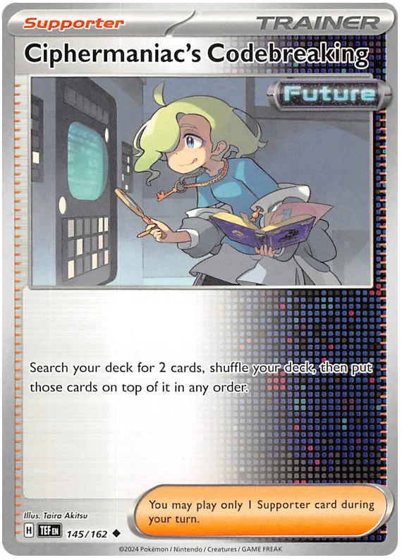 Ciphermaniac's Codebreaking common kaart #145 uit de Pokémon Temporal Forces set