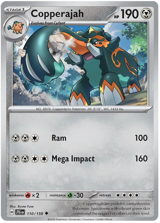 Copperajah common Pokémon kaart nummer 110 uit de Journey Together set