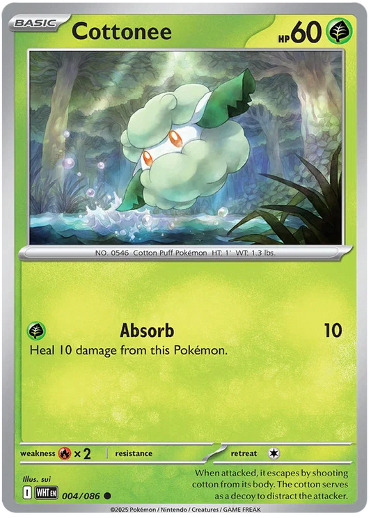 Pokémon Cottonee #004 common kaart uit de White Flare set