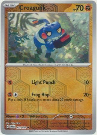 Croagunk #023 Reverse Holo kaart uit de Pokémon Shrouded Fable set