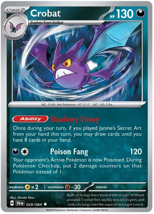 Pokémon Crobat #029 common kaart uit de Shrouded Fable set