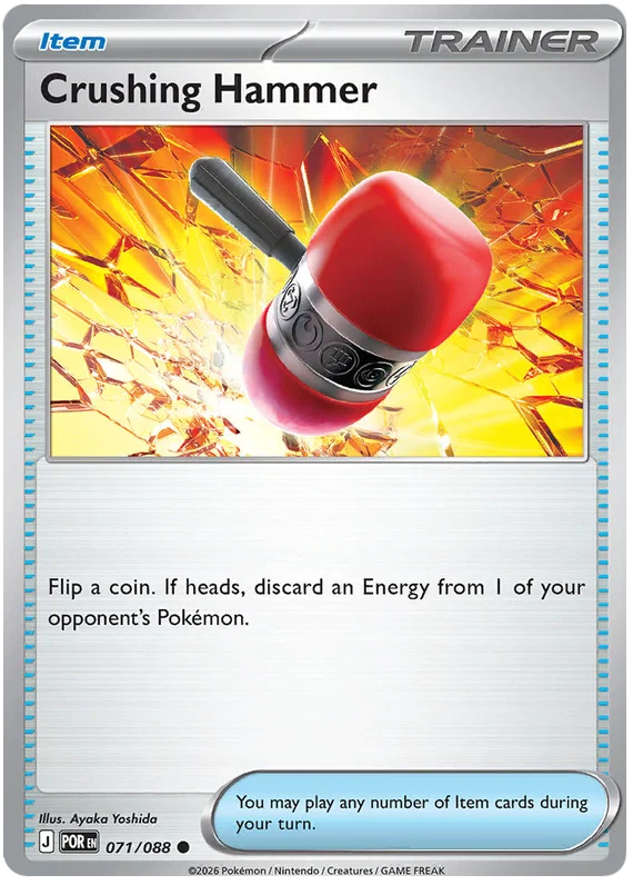 Pokemon Crushing Hammer #071 common losse kaart uit de Perfect Order set