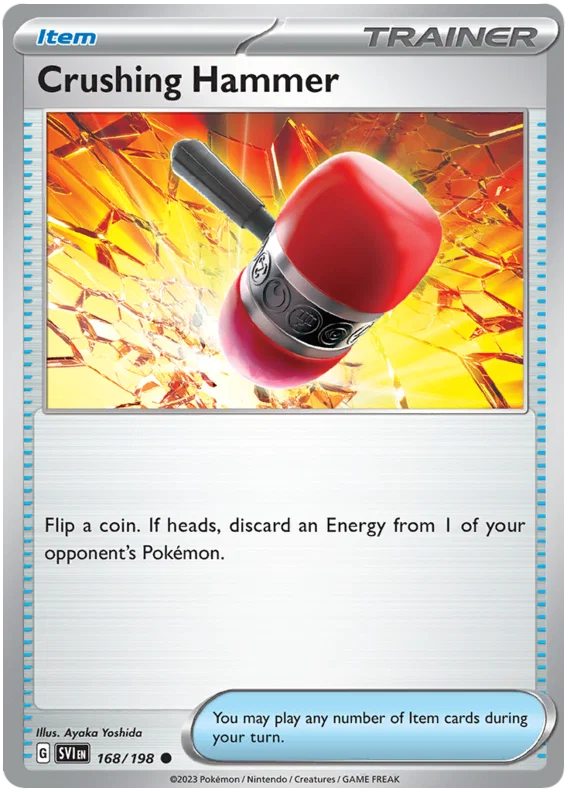 Pokémon Crushing Hammer #168 common kaart uit de Scarlet & Violet basisset