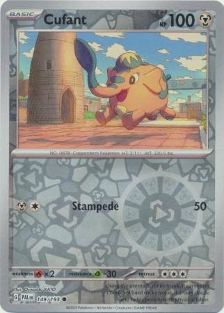 Cufant reverse holo kaart nummer 149 uit de Pokémon Paldea Evolved set