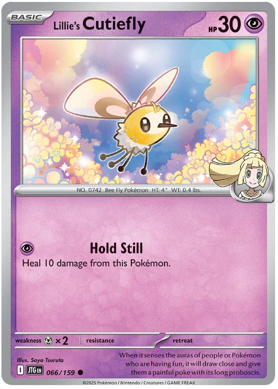 Pokémon Cutiefly #066 common kaart uit de Journey Together set