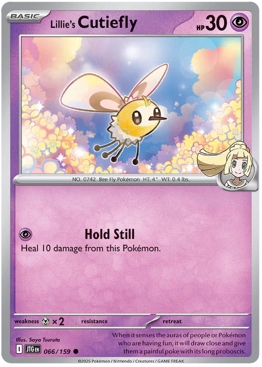 Pokémon Cutiefly #066 common kaart uit de Journey Together set