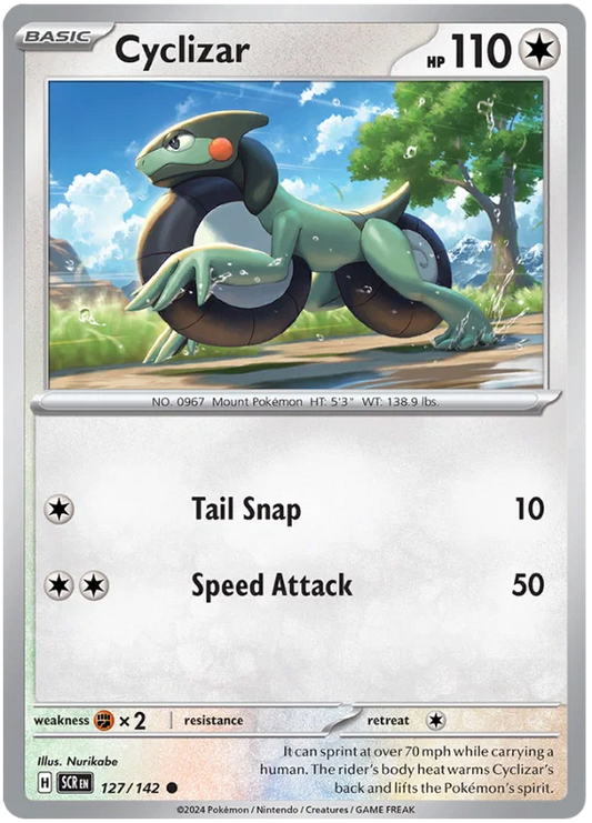 Pokémon Cyclizar common kaart nummer 127 uit de Stellar Crown set