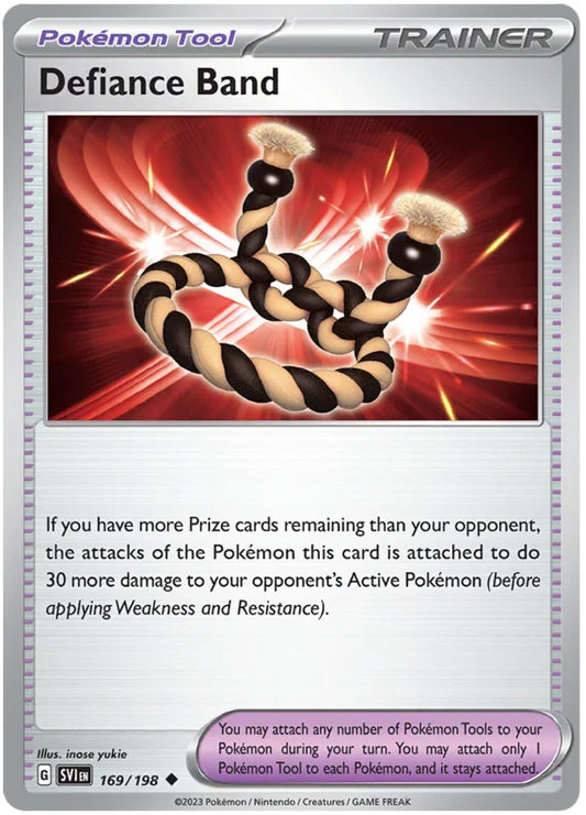 Defiance Band #169 common trainerkaart uit de Pokémon Scarlet & Violet basisset