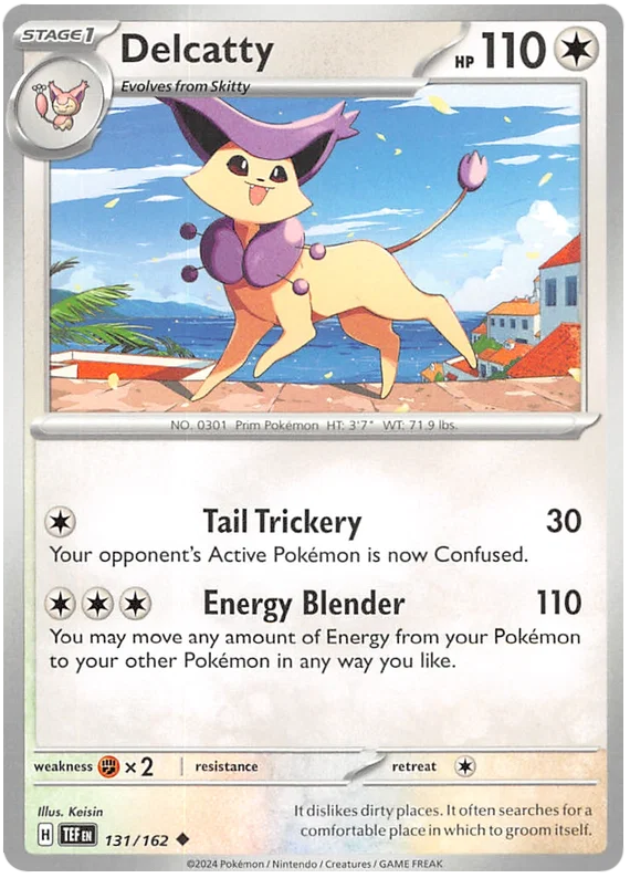 Pokémon Delcatty common #131/162 kaart uit de Temporal Forces set