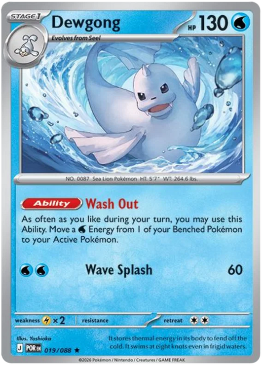 Pokémon Dewgong #019 Holo kaart uit de set Perfect Order