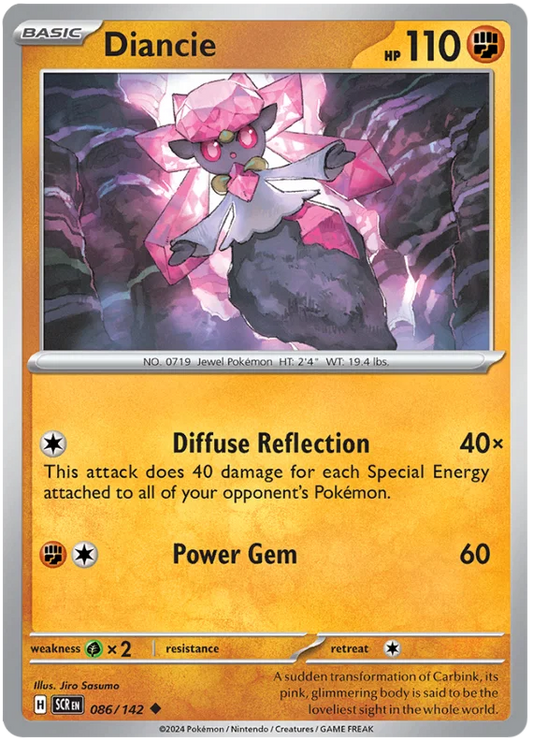 Pokémon Diancie #086 common kaart uit de Stellar Crown set
