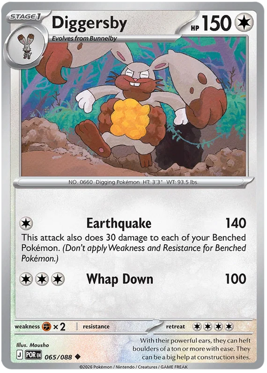 Pokémon Diggersby #065 common kaart uit de Perfect Order set