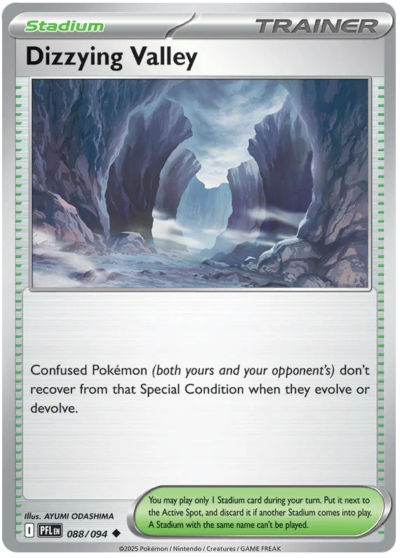 Pokémon TCG Pocket Dizzying Valley common kaart uit de Phantasmal Flames set