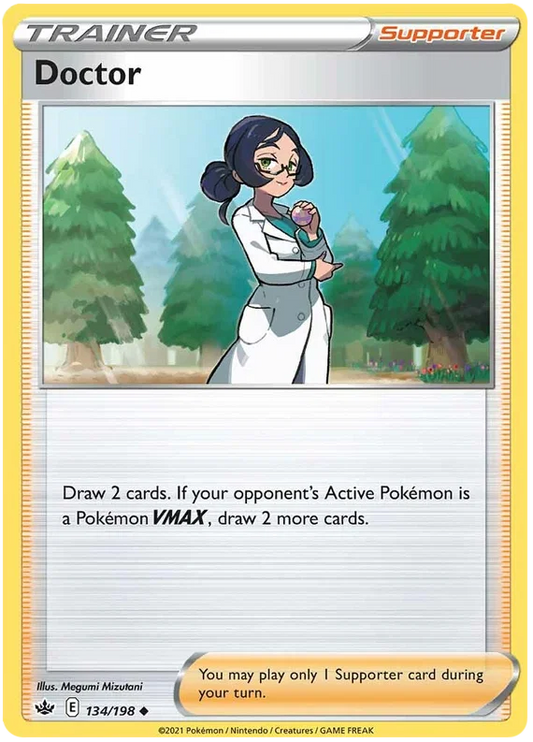 Pokémon Doctor trainerkaart #134 common uit de Chilling Reign set
