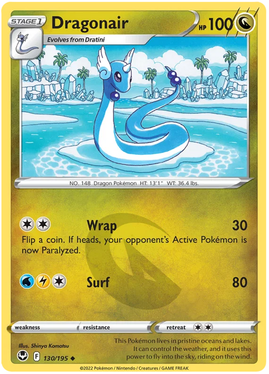 Dragonair common kaart #130 uit de Pokémon Silver Tempest set