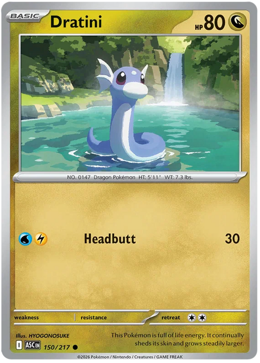 Dragonair common kaart nummer 151 uit de Ascended Heroes Pokémon set