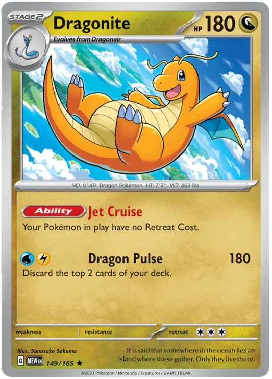 Pokémon Dragonite Holo #149/165 losse kaart uit de 151 set