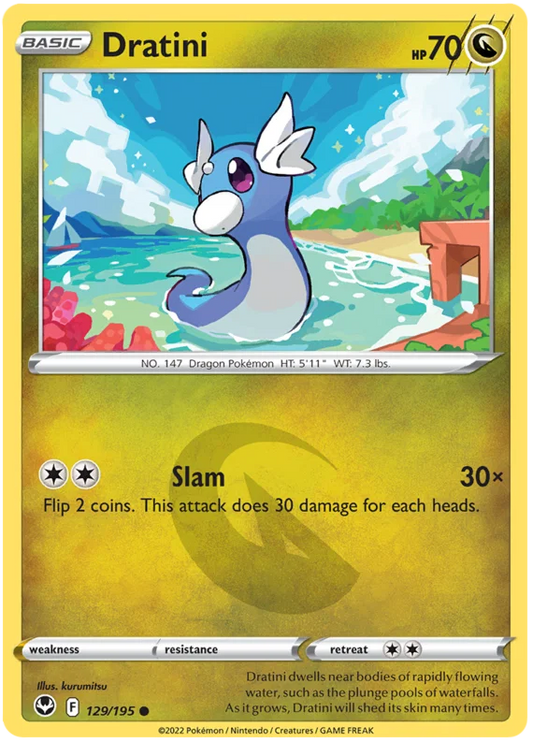 Dratini #129 common uit de Pokemon Silver Tempest set